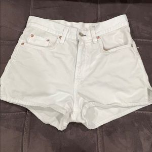White high waist white shorts rag and bone sz 27